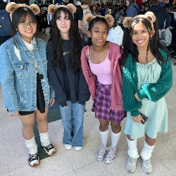 Students dressed as the Chipettes