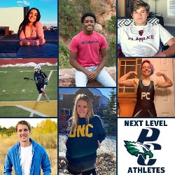 Photo collage of Pine Creek's 2021 Next Level Athletes