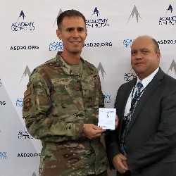 Col. William Sullivan poses with Superintendent Tom Gregory at the 2022 Hall of Excellence