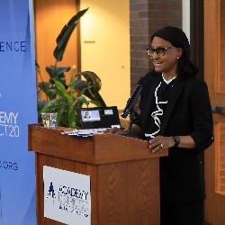 Dr. Mary Thurman delivers speech at the 2022 Hall of Excellence