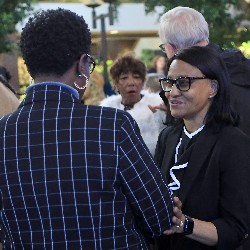 Dr. Mary Thurman catches up with old friends