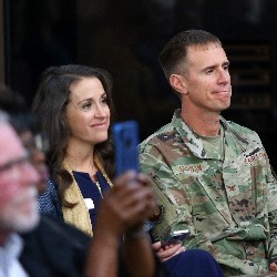 Col. William Sullivan smiles during the 2022 Hall of Excellence