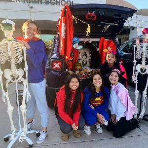 Students in front of skeletons