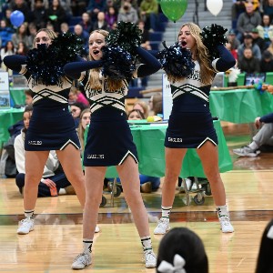 Cheerleaders cheering