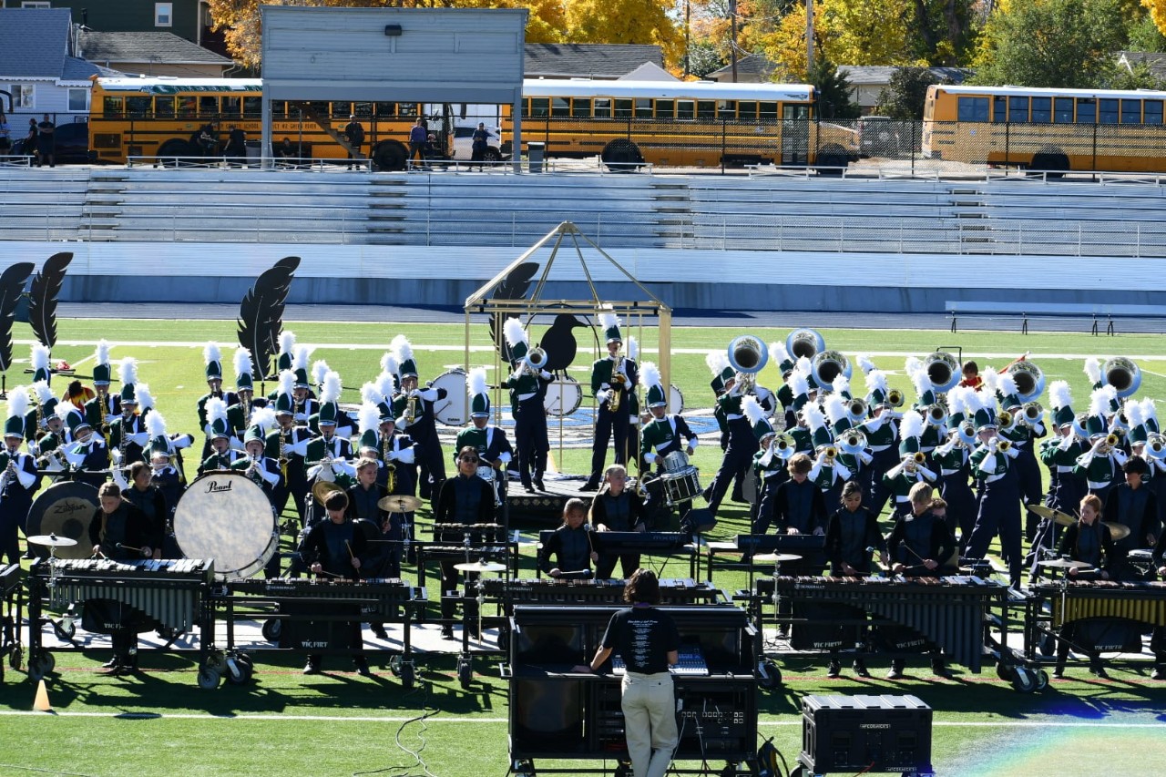 Band playing on the field