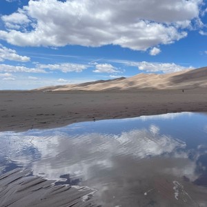 Photo from Rodney Pierson of the Great Sand Dunes with water.