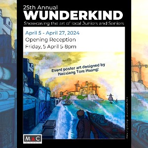 Poster art from the 25th annual Wunderkind Art Competition which was created by Haoxiang Tom Huang