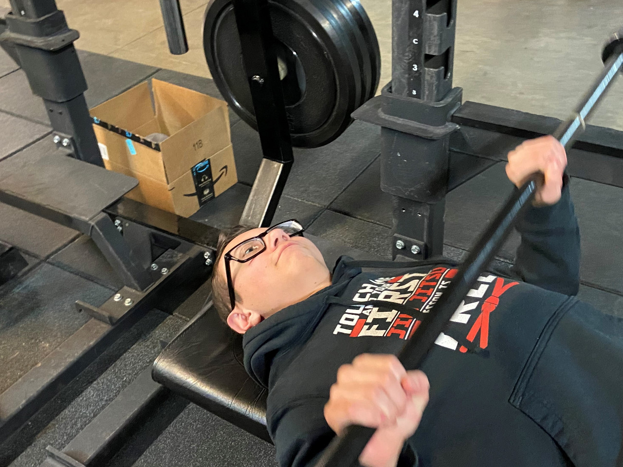 Student, Carter,  Lifting Weights