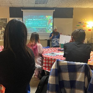 Students being taught by their chef/Teacher 