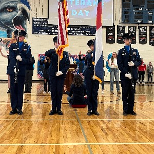 AFJROTC presented the colors while the National Anthem was played.