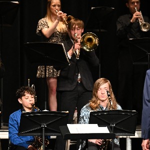 Students playing horns