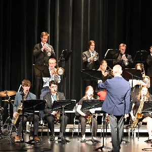 Advanced Jazz Band performing in concert