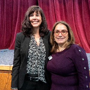 Superintendent Jinger Haberer and Colorado Education Commissioner Susana Cordova smile for a picture