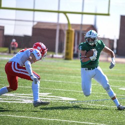 #5 running the ball down the field