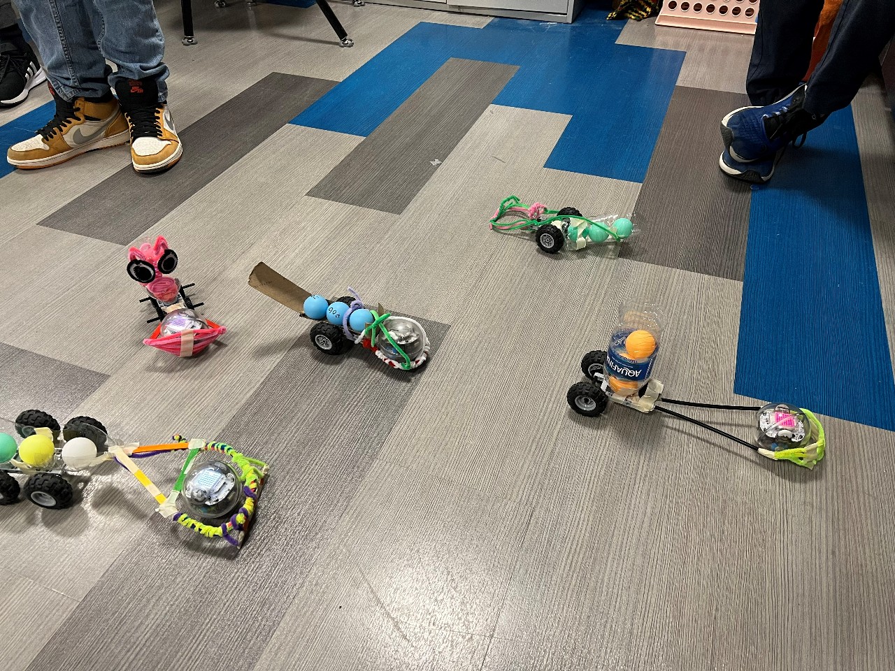 Homemade chariots.