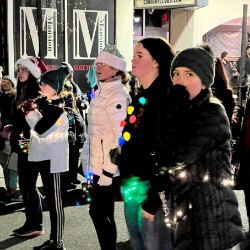 Band marching at the parade of lights 