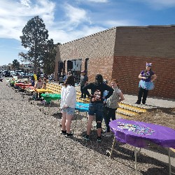 setup of the egg hunt event