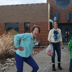 students at the spring egg hunt