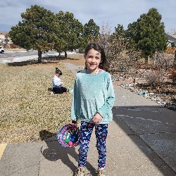 students at the spring egg hunt