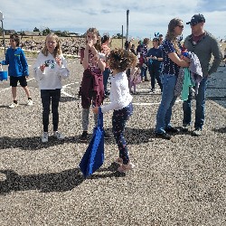 students at the spring egg hunt