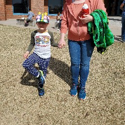 students at the spring egg hunt