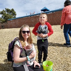 students at the spring egg hunt