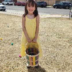 students at the spring egg hunt