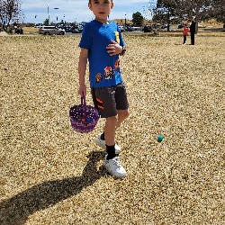 students at the spring egg hunt