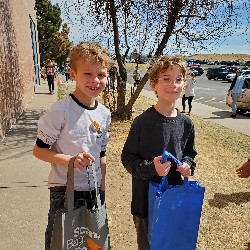 students at the spring egg hunt