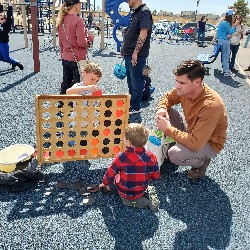 students at the spring egg hunt