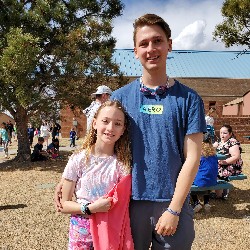 students at the spring egg hunt