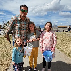 students at the spring egg hunt