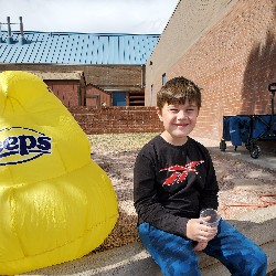 students at the spring egg hunt