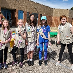 students at the spring egg hunt