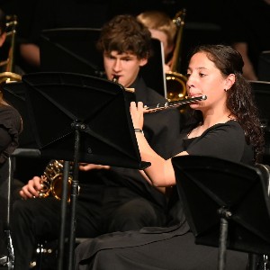 Girl playing flute