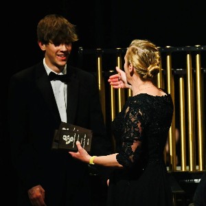 Ryan Black receiving the award for All State Concert Band 