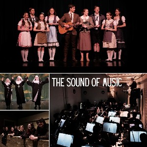 Collage of photos from the Sound of Music production