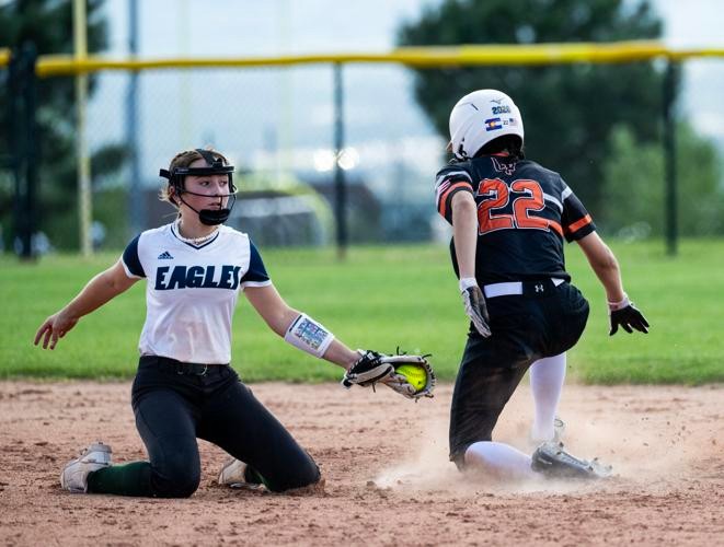 Pine Creek and Lewis-Palmer Softball players