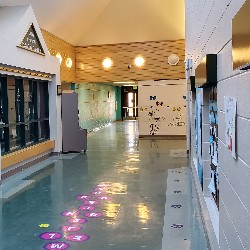 Inside the hallways of Academy International Elementary School.