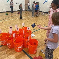 Students participating in Math Carnival. 