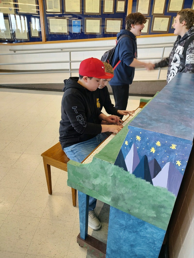 Picture of student playing the piano 