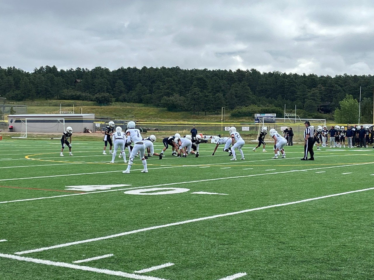 Football players on field