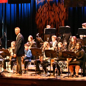 Band playing on stage