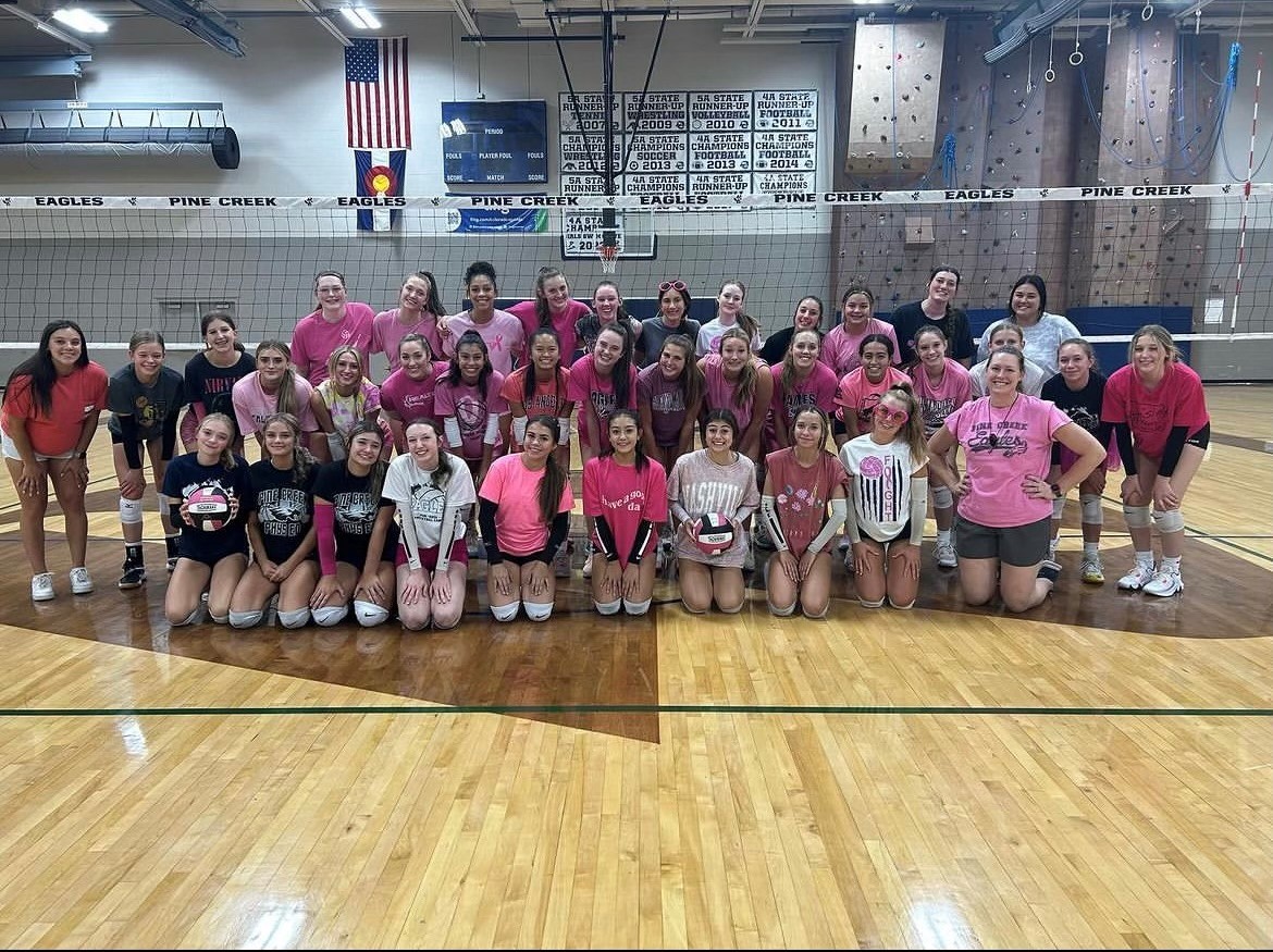 Girls in pink T-shirts