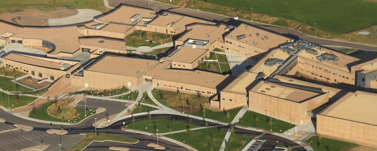 An arial view of the Discovery Canyon Campus.