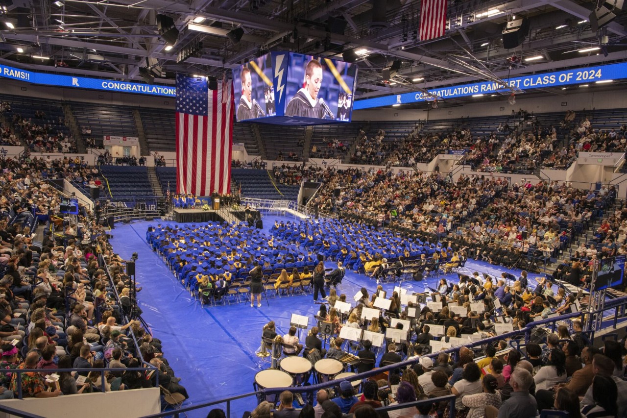 Class of 2024 Rampart High School graduation at Clune Arena on USAFA