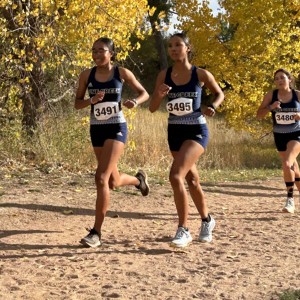 Two girls running