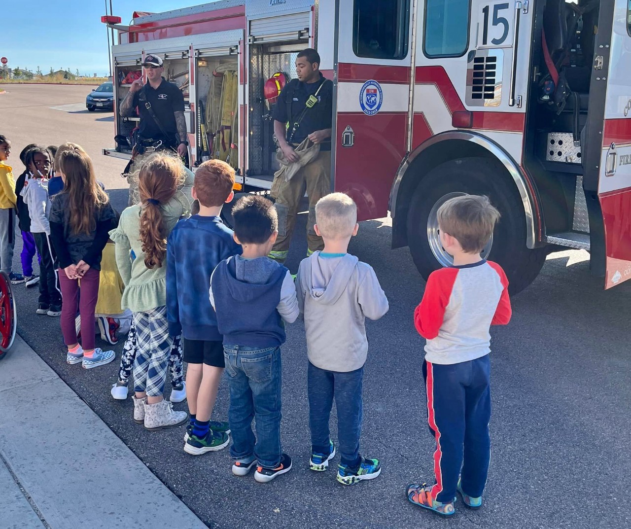 Kindergarteners during their Safety PBL unit.