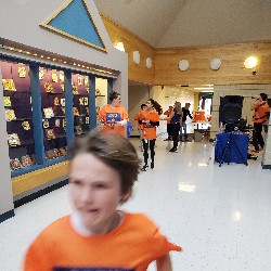 Students running in the fun run