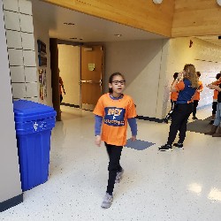 Students running in the fun run